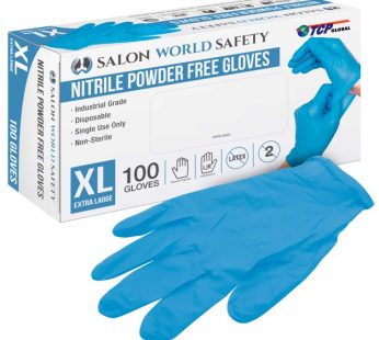 Food Safe Blue Rubber Gloves Large 1×6 packs