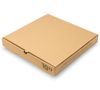 10″ Brown Pizza Boxes (E-Flute) 1×100